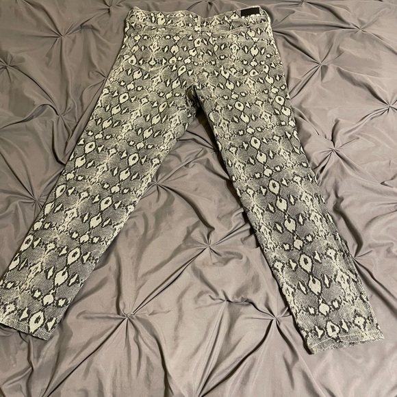 Nicole Miller New York Corduroy Textured Python Print Pants sz 14 - Picture 8 of 16